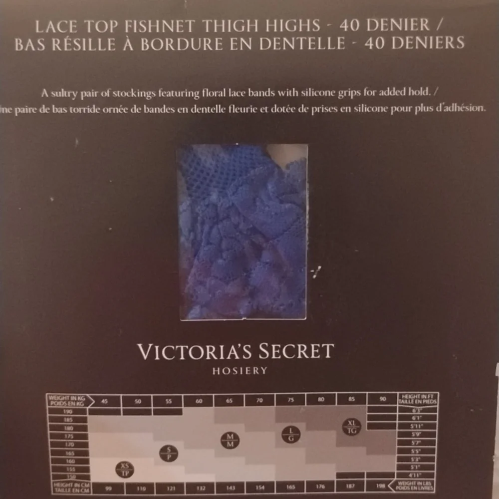 Victoria's Secret Blue Lace Hosiery
